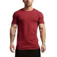 thumbnail image 1 of Krdevn Men's Breathable Ice Silk T Shirt Top Short Sleeve Slim Fit Summer Round Neck Short Sleeve,XL, 1 of 3