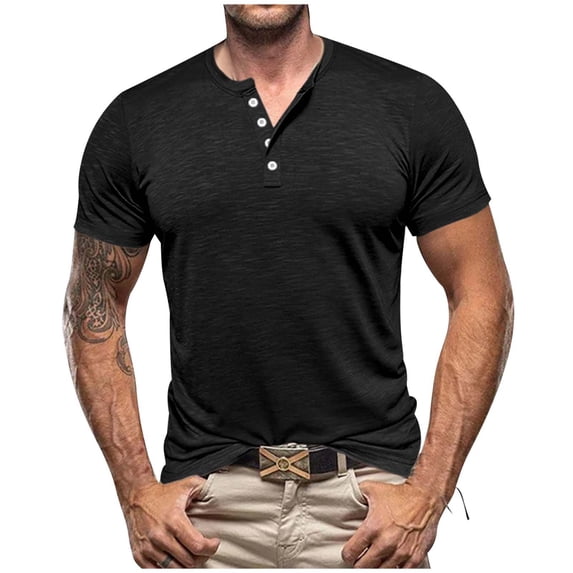 Krdevn Men's Casual Slim Short Sleeved T Shirt,L