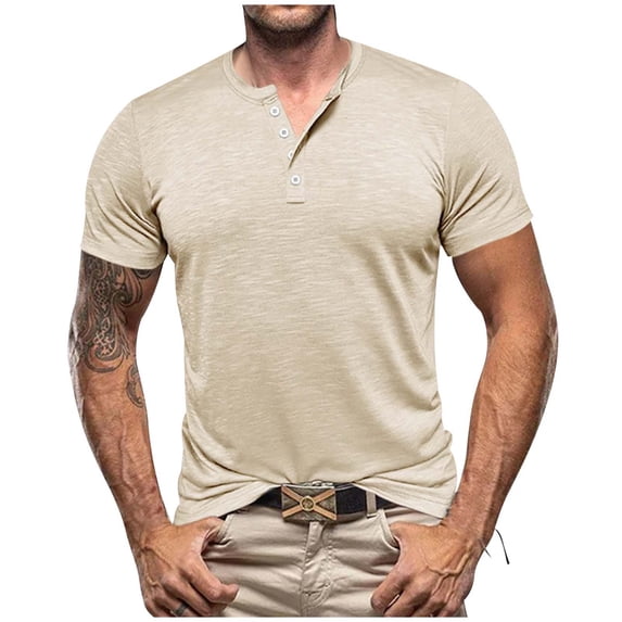 Krdevn Men's Casual Slim Short Sleeved T Shirt,L