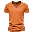 thumbnail image 1 of Krdevn Men's Casual Solid Color V Neck Short Sleeve T Shirt Top,XL, 1 of 2