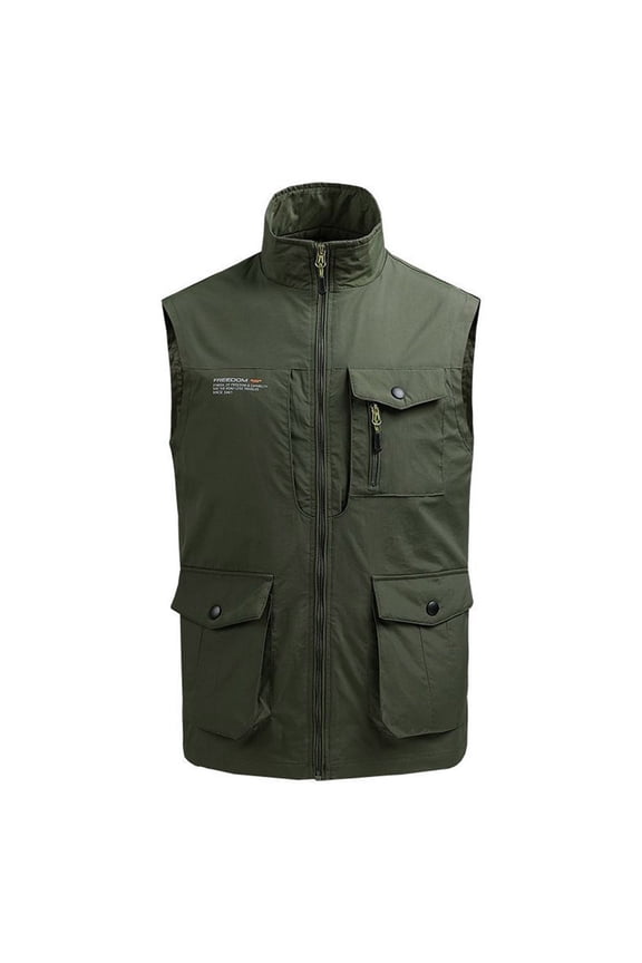 Men's Causal Lightweight Outdoor Vest Fishing Travel Photo Vest,Tank Tops Men,L
