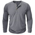 thumbnail image 1 of Krdevn Men's Classic Solid Color Long Sleeve Casual Loose T Shirt Top,S, 1 of 7