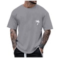 thumbnail image 1 of Krdevn Men's Half Sleeve Oversized T Shirt Letter Print Round Neck Short Sleeve,XL, 1 of 4