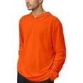 thumbnail image 1 of Krdevn Men's Hooded Long Sleeve Workout Shirt Athletic Performance for Fitness Training Gym Running Sports Activewear,XL, 1 of 5