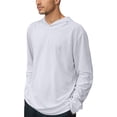 thumbnail image 1 of Krdevn Men's Long Sleeve Hooded Workout Shirt Athletic Performance Top Wicking Gym Tee for Running Training Fitness,XXL, 1 of 5