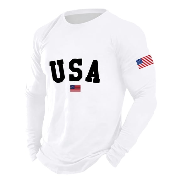 Krdevn Men's Long Sleeve Round Neck T Shirt for Holiday Celebrations for Family and Comfortable and Casual Wear,S