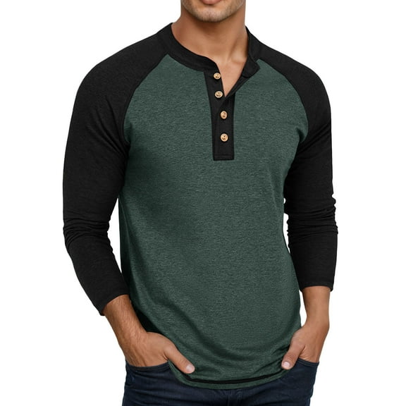 Krdevn Men's Long Sleeve Shirt Soft Blend Crewneck Tee Shirt for Casual Wear and Layering Comfort,S