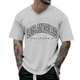 thumbnail image 1 of Krdevn Men's Oversized T Shirt Summer T Shirt Crew Neck Short Sleeve T Shirt with City Print Basic Shirts Loose Casual Shirts Sports Shirts,S, 1 of 4