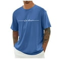 thumbnail image 1 of Krdevn Men's Oversized T Shirt Summer T Shirt Crew Neck Short Sleeve T Shirt with City Print Basic Shirts Men Loose Casual Shirts Sports Shirts,4XL, 1 of 4