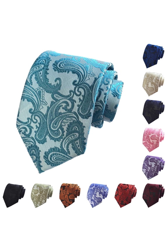 Krdevn Men's Paisley Ties Jacquard Woven Handmade Unique Designer Neckties
