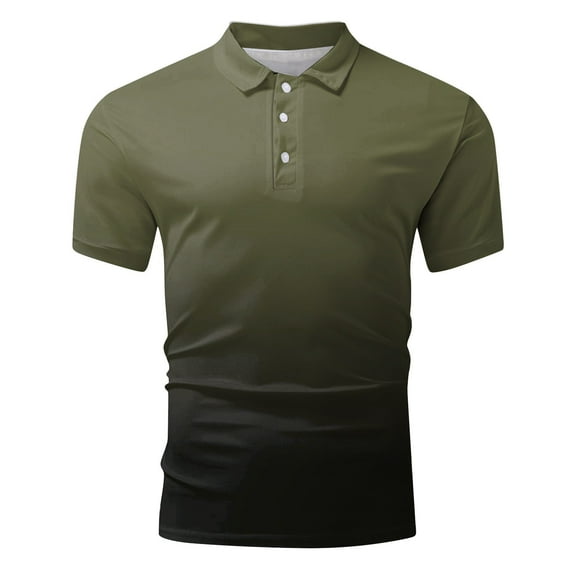 Krdevn Men's Shirt Large Size Base Shirt Digital 3D Printing Casual CollarlessLong Sleeve Shirt 3 Button Long Sleeve Shirt,L