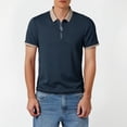 thumbnail image 1 of Krdevn Men's Short Sleeved Polo Shirt with Turned Down Collar for Summer Wear,L, 1 of 8