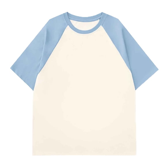 Krdevn Men's Short Sleeved T Shirt Round Neck Casual T Shirt Couple Outfit,S