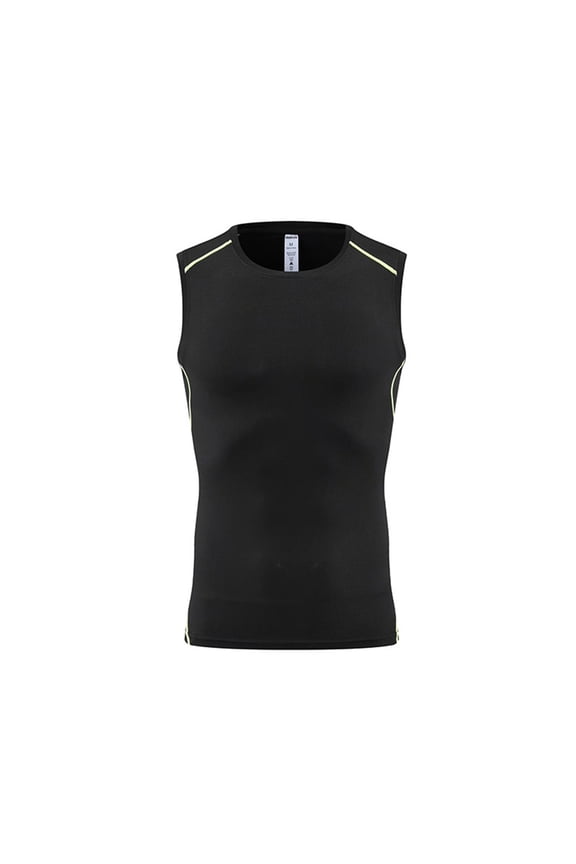 Men's Sleeveless Vest Sports Muscle Compression Suit Running and Fitness Suit,Tank Tops Men,S