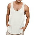 thumbnail image 1 of Krdevn Men's Solid Loose Athletic Tank Tops, Breathable Comfortable Fitness Apparel, Versatile Sleeveless Workout Vest for Spring Summer,Tank Tops Men,3XL, 1 of 9