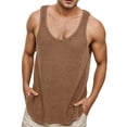 thumbnail image 1 of Krdevn Men's Solid Loose Athletic Tank Tops, Breathable Comfortable Fitness Apparel, Versatile Sleeveless Workout Vest for Spring Summer,Tank Tops Men,L, 1 of 9