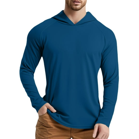 Krdevn Men's T Shirt for Everyday Wear Running Fitness and Hiking Slim Fit Pullover Long Sleeve Tee Wicking and Comfortable Casual Top,XL