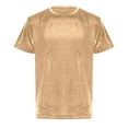 thumbnail image 1 of Krdevn Men's Velvet Hop Slim Short Sleeves T Shirts,3XL, 1 of 6