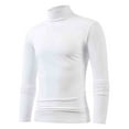 thumbnail image 1 of Krdevn Men's Warm High Collar Thermal Underwear Men Basic Plain T Shirt Blouse Pullover Long Sleeve Top,S, 1 of 4
