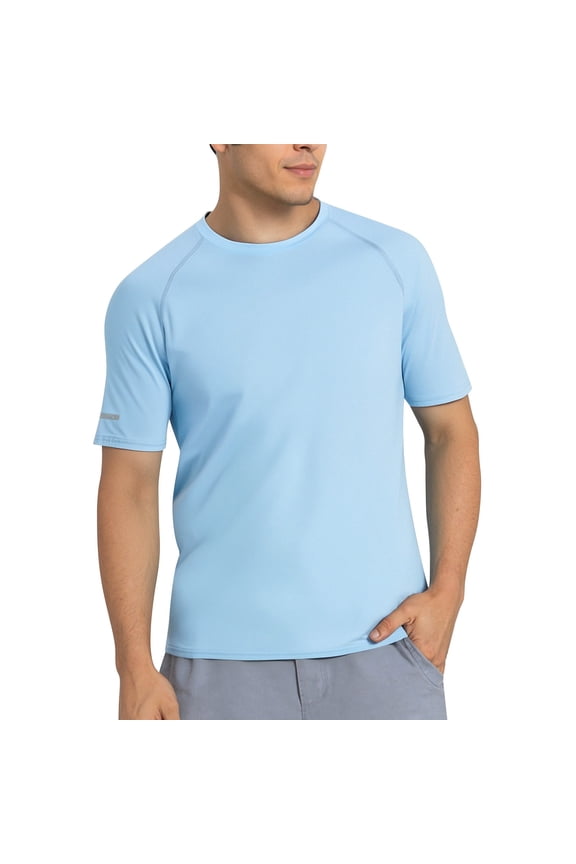 Mens Shirts - High Performance Short Sleeve T Shirt for Men's Sports Running Gym Workouts,Mens Fall Shirts,Color:Blue,Size:XL