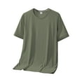 thumbnail image 1 of Krdevn Mens Shirts - Men's Sports Shirt Short Sleeve Fast Silk Sports Gym Activity T Shirt Wicking Sweat,Mens Fall Shirts,Color:Army Green,Size:3XL, 1 of 8