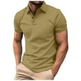 thumbnail image 1 of Krdevn Mens Shirts - Men's Summer Solid Color Tops Fashionable Short Sleeved Slim Fit Shirts,Mens Fall Shirts,Color:Yellow,Size:XXL, 1 of 7