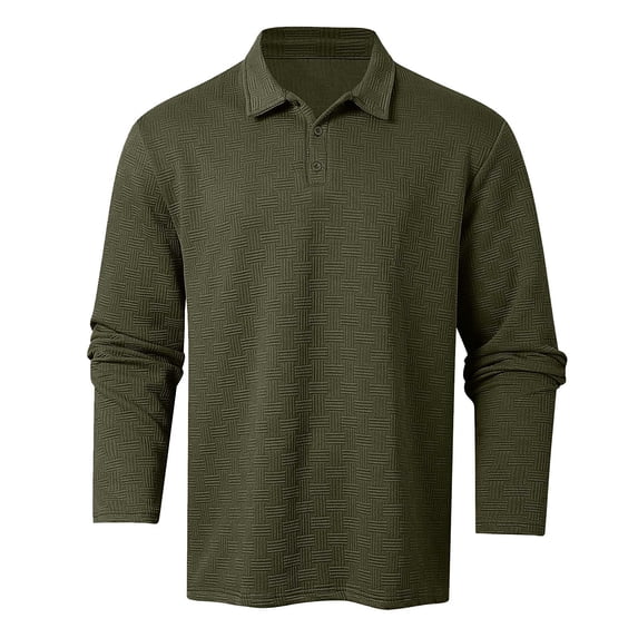 Krdevn Mens Shirts - Men's Trend Of Fall and Winter Tops Shirt Texture Texture Men's Sports Shirt,Mens Fall Shirts,Color:Army Green,Size:XL