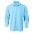thumbnail image 1 of Krdevn Mens Shirts - Men's Trend Of Fall and Winter Tops Shirt Texture Texture Men's Sports Shirt,Mens Fall Shirts,Color:Sky Blue,Size:XXL, 1 of 5