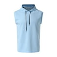 thumbnail image 1 of Krdevn Mens Sleeveless Vest Top Casual T Shirt Solid Color Hooded Hoodie,Tank Tops Men,M, 1 of 5