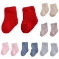 thumbnail image 1 of Krdevn Plain Knit Mid Ankle Socks, Soft Thick Warm Stretchy Breathable Cold Season Daily Hosiery (Unisex),0-12 Months, 1 of 6