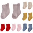 thumbnail image 1 of Krdevn Plain Knit Mid Ankle Socks, Soft Thick Warm Stretchy Breathable Cold Season Daily Hosiery (Unisex),12-36 Months, 1 of 6