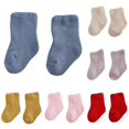 thumbnail image 1 of Krdevn Plain Knit Mid Ankle Socks, Soft Thick Warm Stretchy Breathable Cold Season Daily Hosiery (Unisex),12-36 Months, 1 of 5