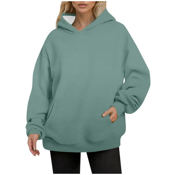 Krdevn Plus Size Hoodie - Women's Lightweight Long Sleeve Pullover, Oversized Pocket Sweatshirt for Layered Outfits, Size for S
