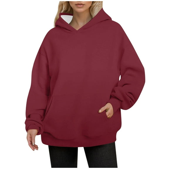 Krdevn Plus Size Hoodie - Women's Lightweight Long Sleeve Pullover, Oversized Pocket Sweatshirt for Layered Outfits, Size for XL