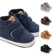 thumbnail image 1 of Krdevn Plush Lined Cotton Shoes, Non Soft Sole Warm Winter Baby Boots for 0-12 Months Toddlers,Dark Blue, 1 of 5