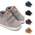 thumbnail image 1 of Krdevn Plush Lined Cotton Shoes, Non Soft Sole Warm Winter Baby Boots for 0-12 Months Toddlers,Grey, 1 of 6