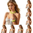 thumbnail image 1 of Krdevn Round Acrylic Bead Necklace & Bracelet 2Pcs Jewelry Set Boho Solid Beaded Stackable Wrist Chain Summer Beach Outfit Matching Accessory for Women, 1 of 6