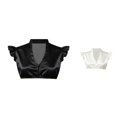 thumbnail image 1 of Krdevn Ruffle Sleeve Button Front V-Neck Crop Top Casual Dressy Blouse (Little Girls, Big Girls),9-10 Years, 1 of 4