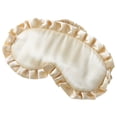 thumbnail image 1 of Krdevn Ruffled Satin Sleep Eye Mask Elastic Band Soft Breathable Light Blocking Comfort Blindfold Travel Airplane Nap Bedroom Overnight Stress Relief Sleep Aid Accessory, 1 of 6