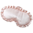 thumbnail image 1 of Krdevn Ruffled Satin Sleep Eye Mask Soft Lightweight Full Light Blocking Comfortable Eye Cover Travel Home Nap Night Sleeping Relax Sleep Aid Accessory, 1 of 5