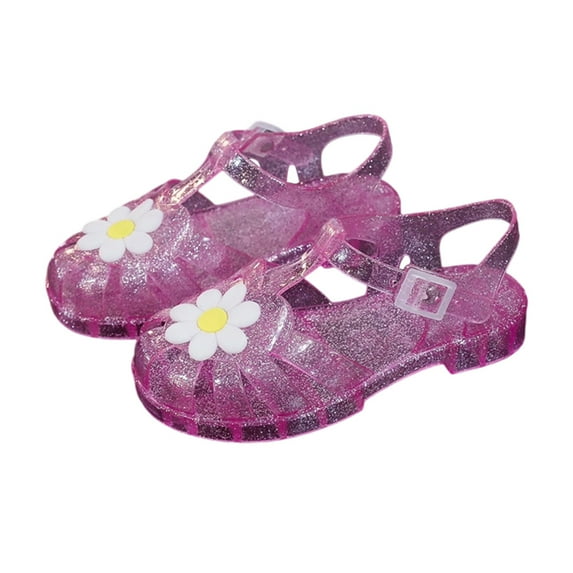 Krdevn Sandals - Glitter Clear Daisy Breathable Easy-Clean Footwear for Summer Outdoor Party Casual Comfortable Wear,5-5.5 Years