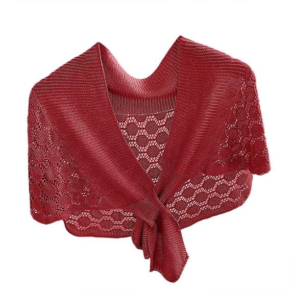 Krdevn Shawl Wrap Versatile Outerwear Lace Knit Cape Lightweight Cardigan Sun Cover Up,Size:One Size