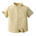 thumbnail image 1 of Krdevn Short Sleeve Button Down Shirt Gentleman Style Tops (Boys),7-8 Years, 1 of 3