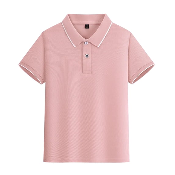 Krdevn Short Sleeve Polo Shirt Collared Casual Solid Top (Little Boys, Big Boys),9-10 Years