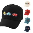 thumbnail image 1 of Krdevn Solid Kids Baseball Cap Cartoon Excavator Police Fire Truck Embroidery Adjustable Lightweight Sun Hat for Unisex Toddler Boys Girls Spring Summer Outdoor Casual Cap, 1 of 4