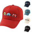 thumbnail image 1 of Krdevn Solid Kids Baseball Cap Cartoon Excavator Police Fire Truck Embroidery Adjustable Lightweight Sun Hat for Unisex Toddler Boys Girls Spring Summer Outdoor Casual Cap, 1 of 4
