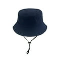 thumbnail image 1 of Krdevn Solid Kids Basic Bucket Hat UPF50+ Adjustable Toggle Chin Strap Wide Brim Outdoor Sun Hat Size:7-10 Years, 1 of 2