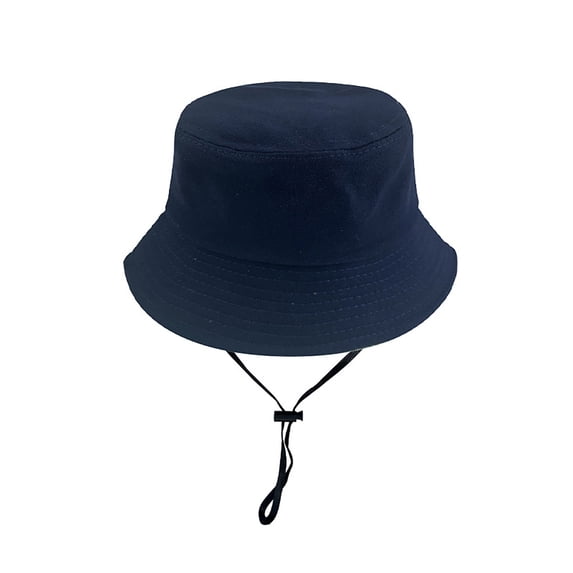 Krdevn Solid Kids Basic Bucket Hat UPF50+ Adjustable Toggle Chin Strap Wide Brim Outdoor Sun Hat Size:7-10 Years