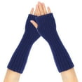thumbnail image 1 of Krdevn Solid Knit Fingerless Mittens Texting Touchscreen Warm Winter Handwear for Cold Weather,Size:One Size, 1 of 2