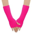 thumbnail image 1 of Krdevn Solid Knit Fingerless Mittens Texting Touchscreen Warm Winter Handwear for Cold Weather,Size:One Size, 1 of 2